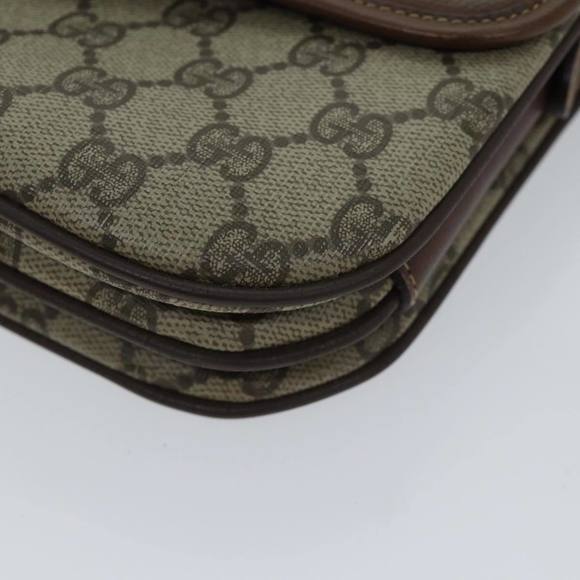 GUCCI GG Supreme Web Sherry Line Shoulder Bag PVC Beige Red 001 113 Auth ep3944 - Picture 10 of 16